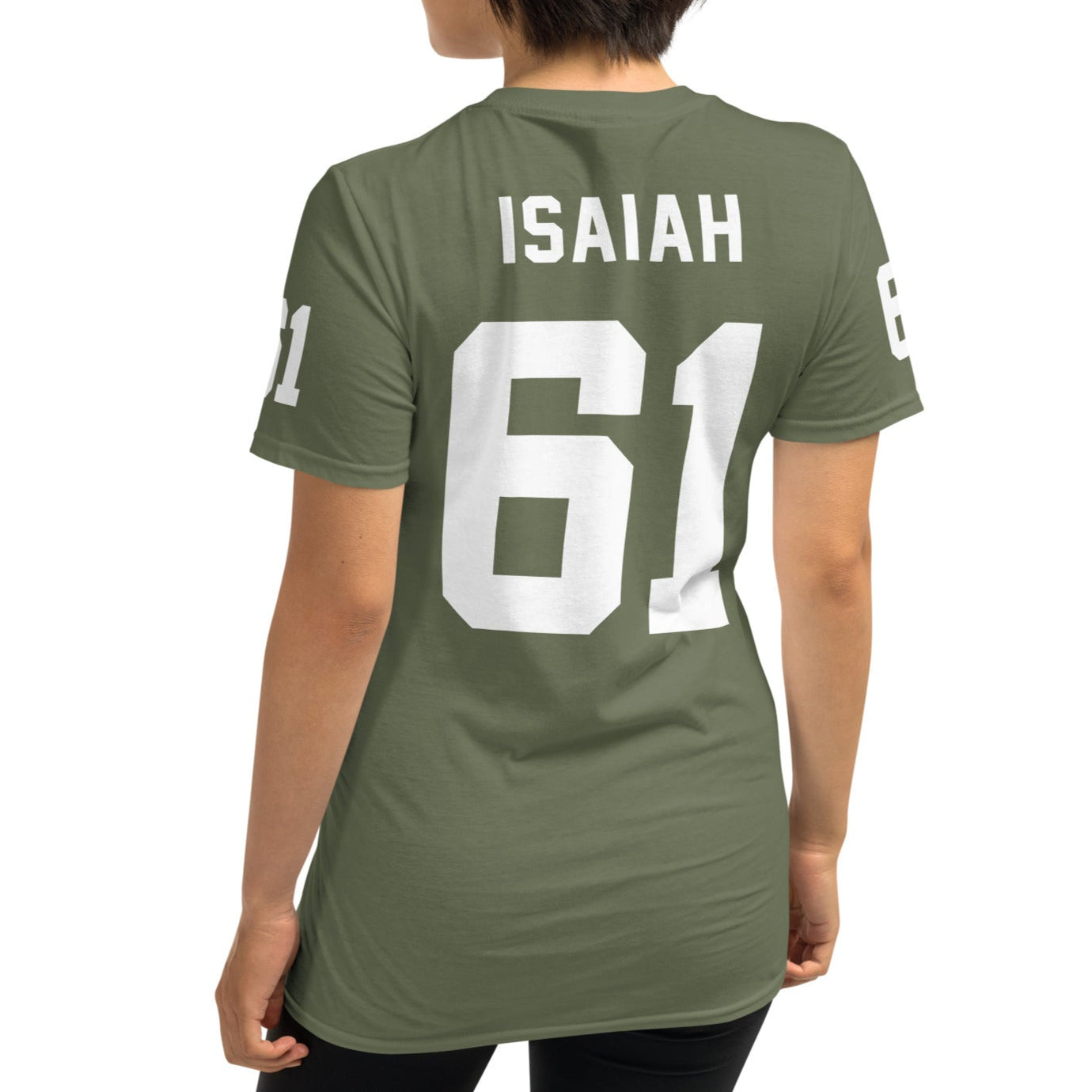 ISAIAH 61  – American Football Jersey Style T-Shirt – Unisex