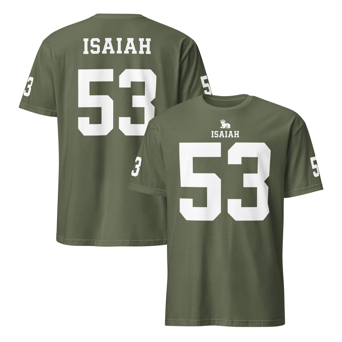 ISAIAH 53 – American Football Jersey Style T-Shirt