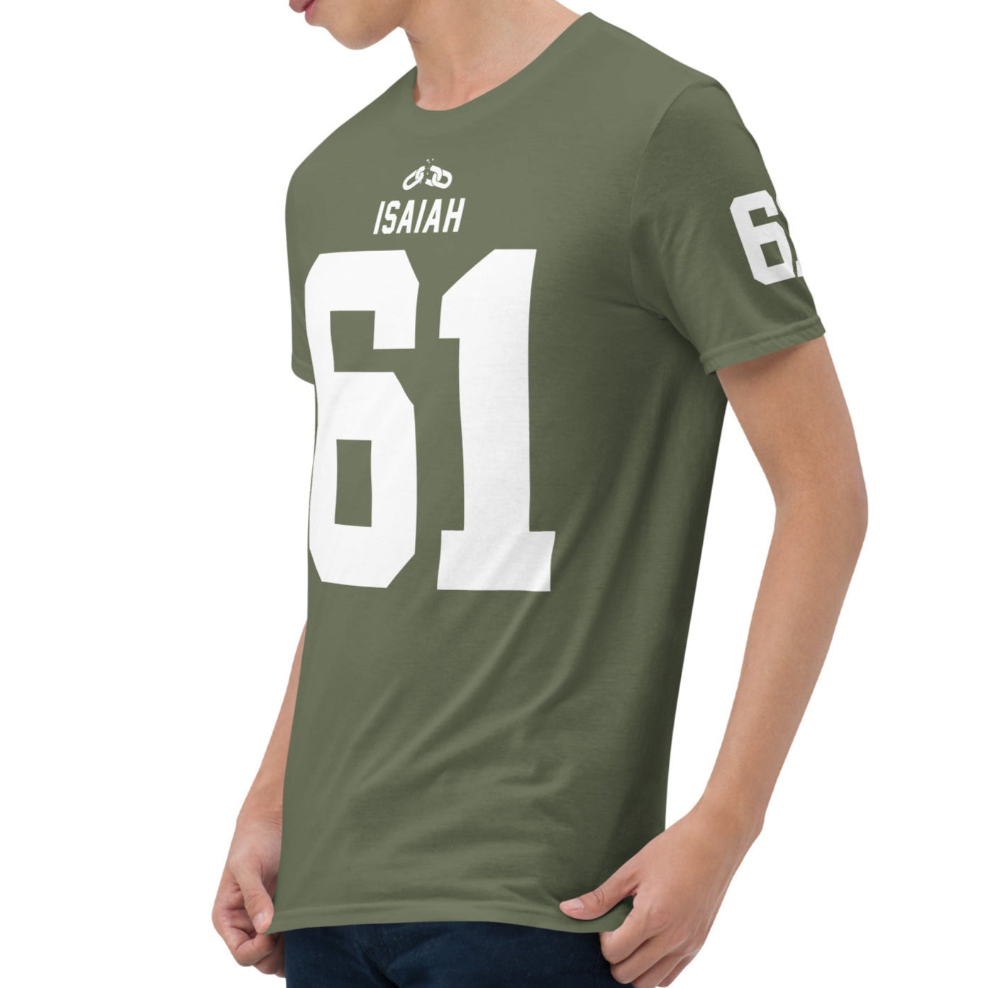 ISAIAH 61  – American Football Jersey Style T-Shirt – Unisex