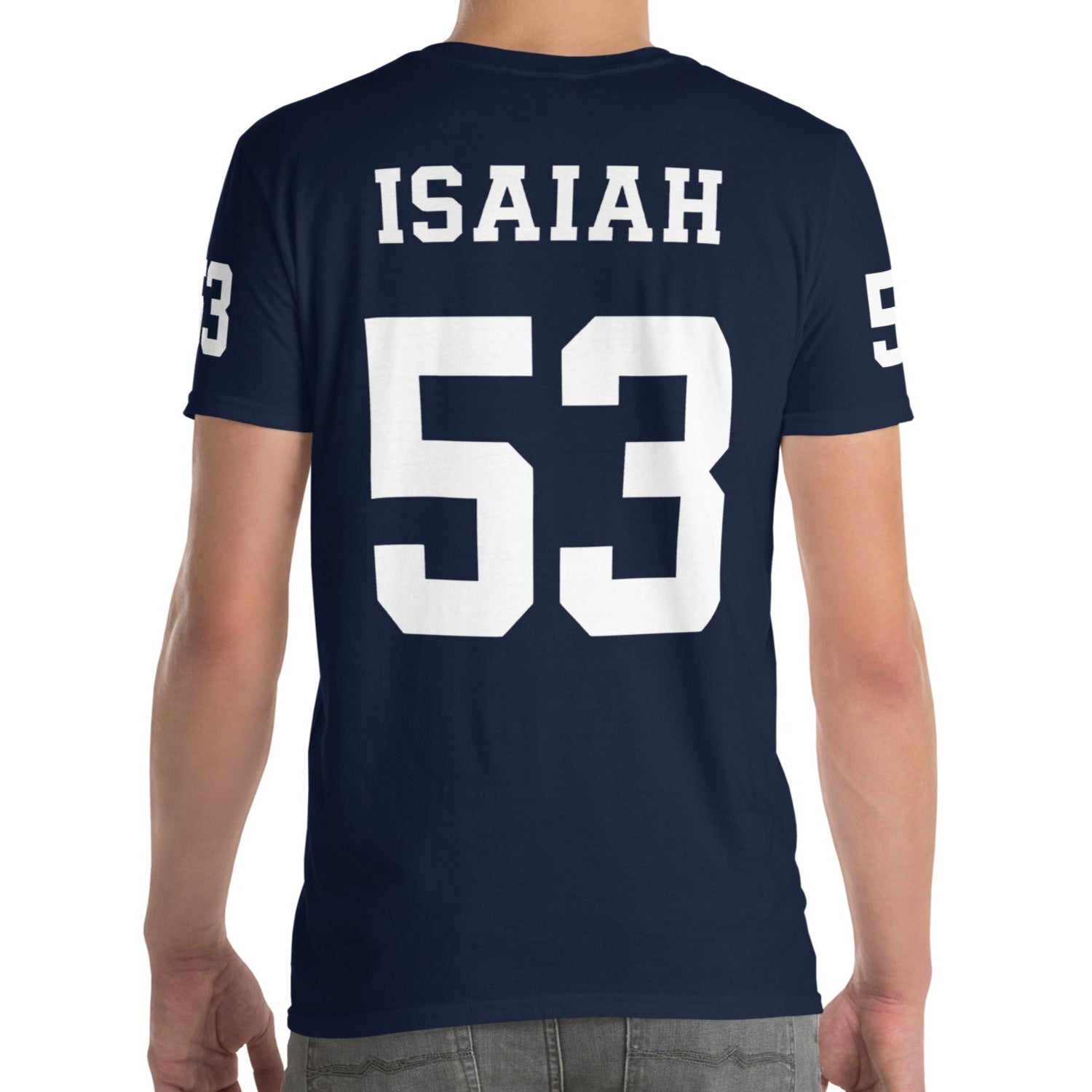 ISAIAH 53 – American Football Jersey Style T-Shirt