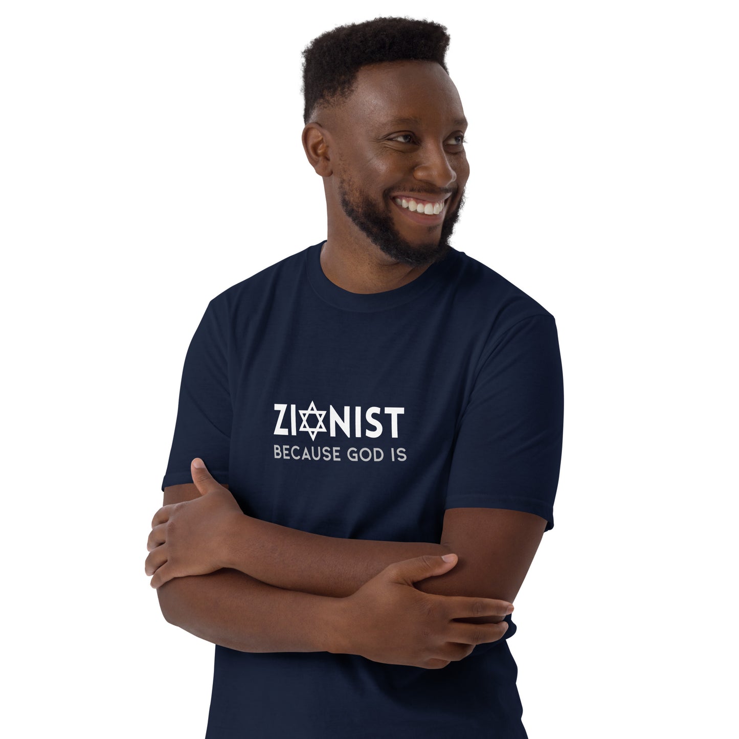 ZIONIST – BECAUSE GOD IS | Unisex T-Shirt | 100% Baumwolle - Navy