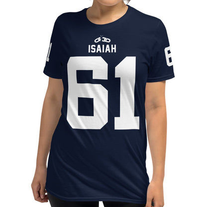 ISAIAH 61  – American Football Jersey Style T-Shirt – Unisex