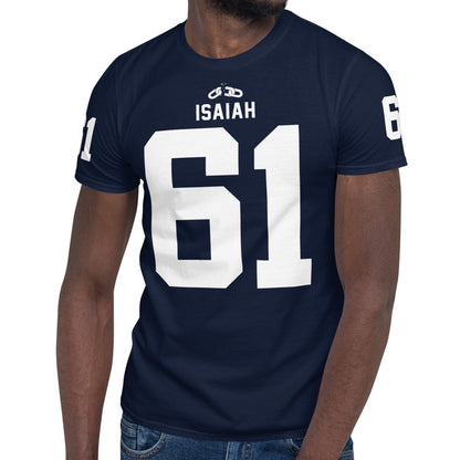 ISAIAH 61  – American Football Jersey Style T-Shirt – Unisex
