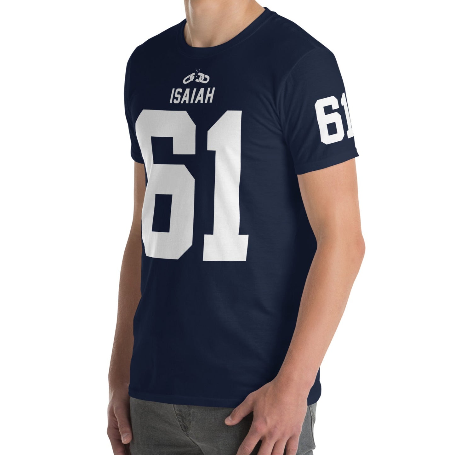 ISAIAH 61  – American Football Jersey Style T-Shirt – Unisex