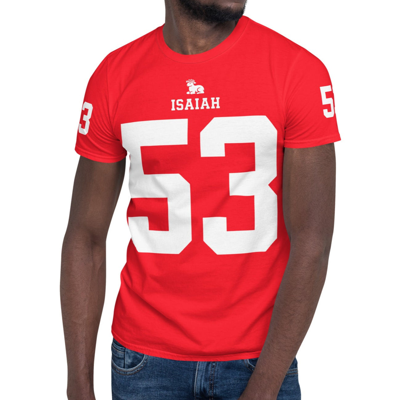 ISAIAH 53 – American Football Jersey Style T-Shirt