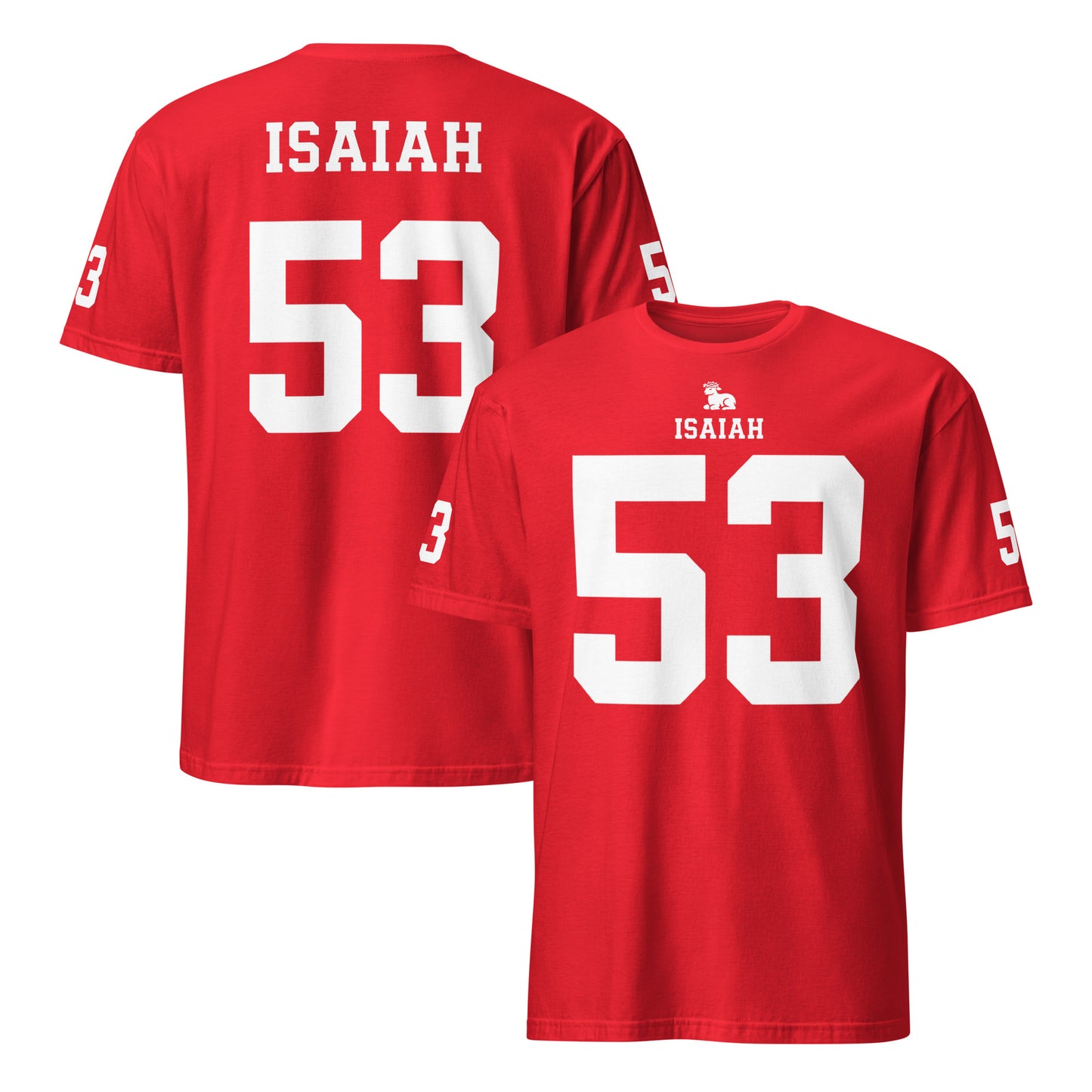 ISAIAH 53 – American Football Jersey Style T-Shirt