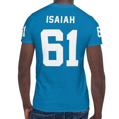 ISAIAH 61  – American Football Jersey Style T-Shirt – Unisex