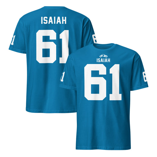 ISAIAH 61  – American Football Jersey Style T-Shirt – Unisex
