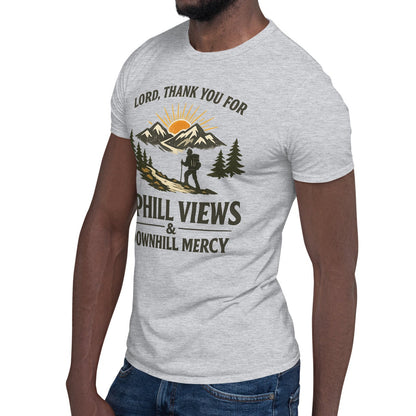 Lord, Thank You for Uphill Views & Downhill Mercy – Hiking T-Shirt