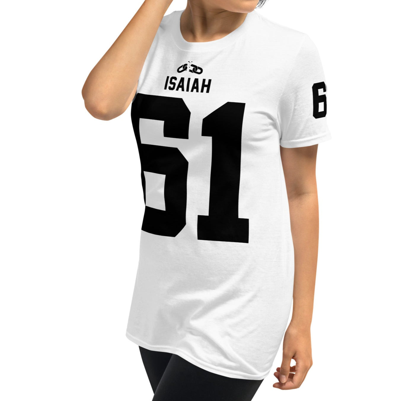 ISAIAH 61  – American Football Jersey Style T-Shirt – Unisex