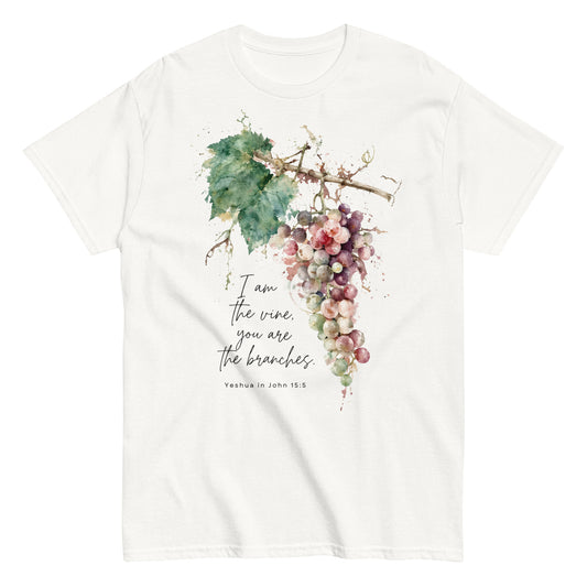 I Am the Vine – Women's T-Shirt with Grapevine Motif