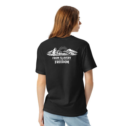 From Slavery to Freedom - Backprint - Heavyweight Unisex T-Shirt