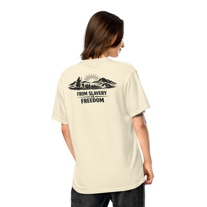 From Slavery to Freedom - Backprint - Heavyweight Unisex T-Shirt