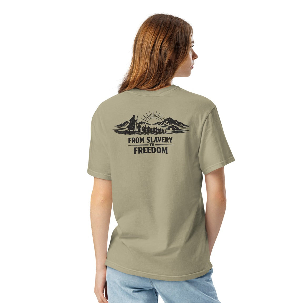 From Slavery to Freedom - Backprint - Heavyweight Unisex T-Shirt