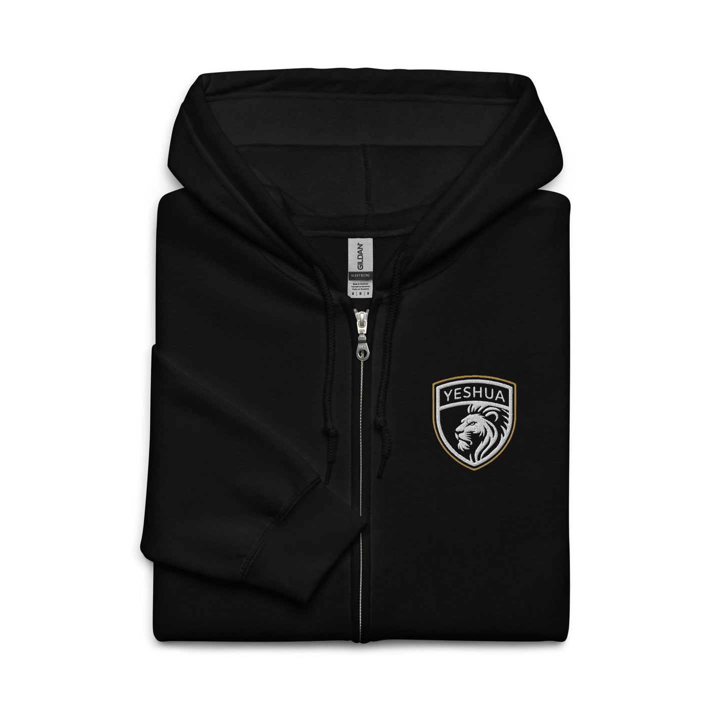 Shield of Faith – Yeshua – Embroidered Heavy Blend Zip Hoodie – Unisex