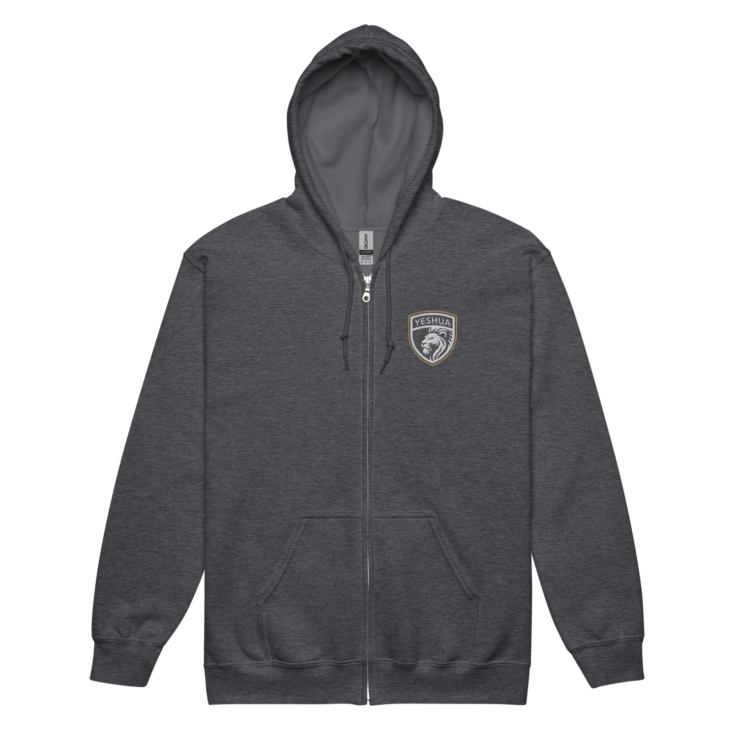 Shield of Faith – Yeshua – Embroidered Heavy Blend Zip Hoodie – Unisex