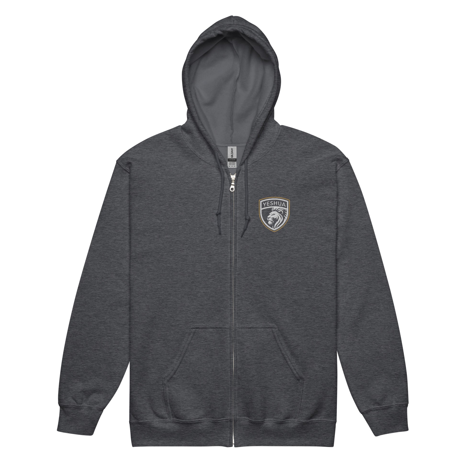 Shield of Faith – Yeshua – Embroidered Heavy Blend Zip Hoodie – Unisex