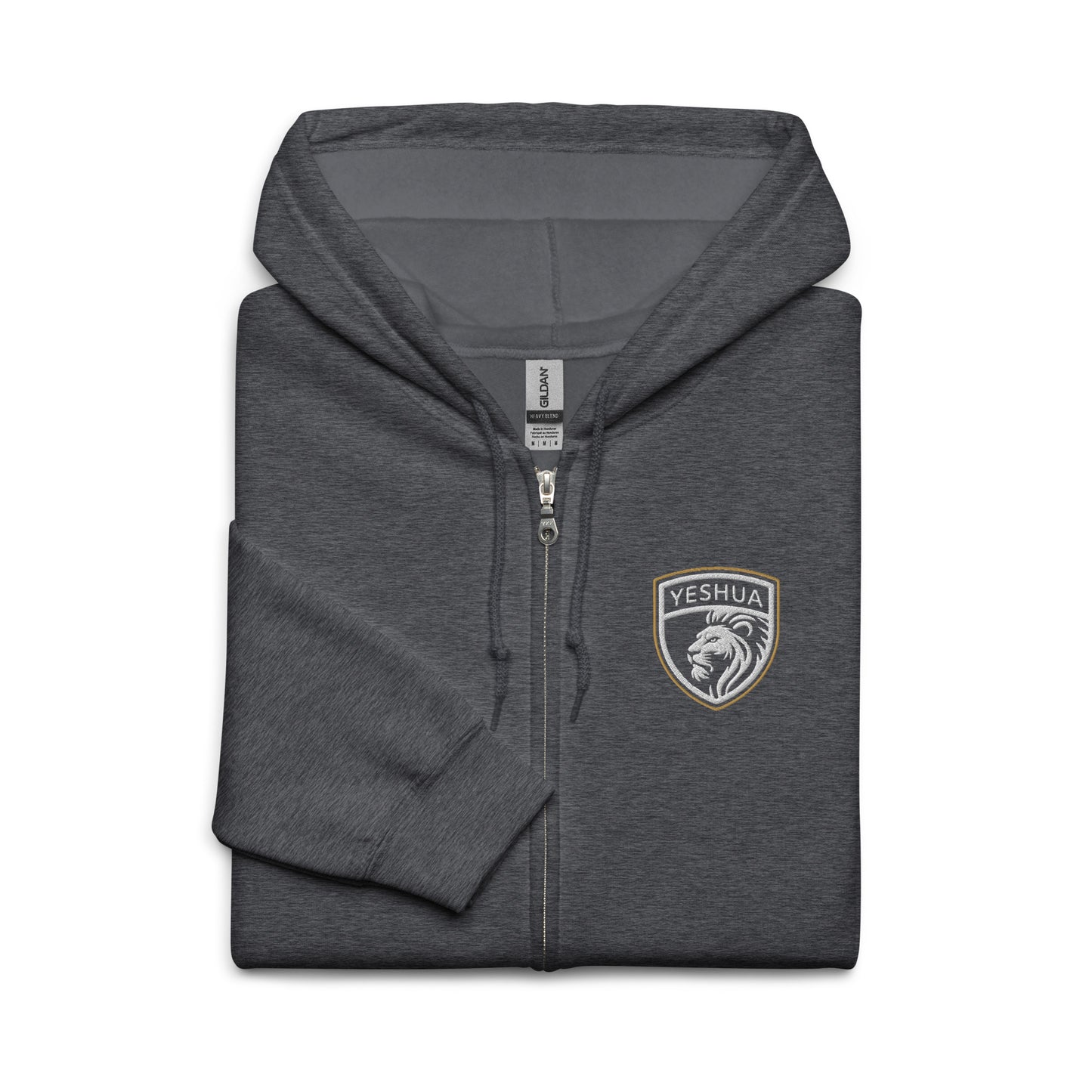 Shield of Faith – Yeshua – Embroidered Heavy Blend Zip Hoodie – Unisex
