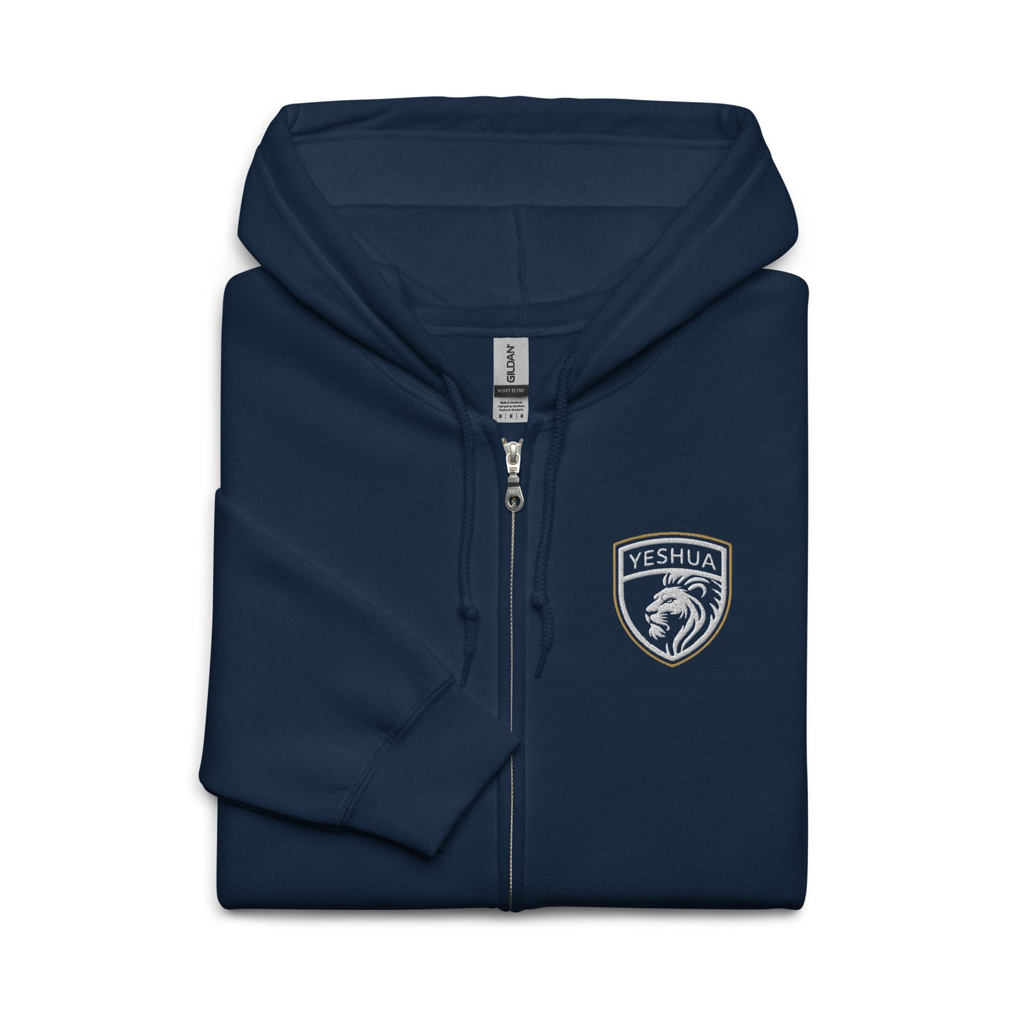 Shield of Faith – Yeshua – Embroidered Heavy Blend Zip Hoodie – Unisex