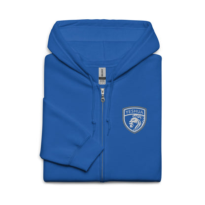 Shield of Faith – Yeshua – Embroidered Heavy Blend Zip Hoodie – Unisex
