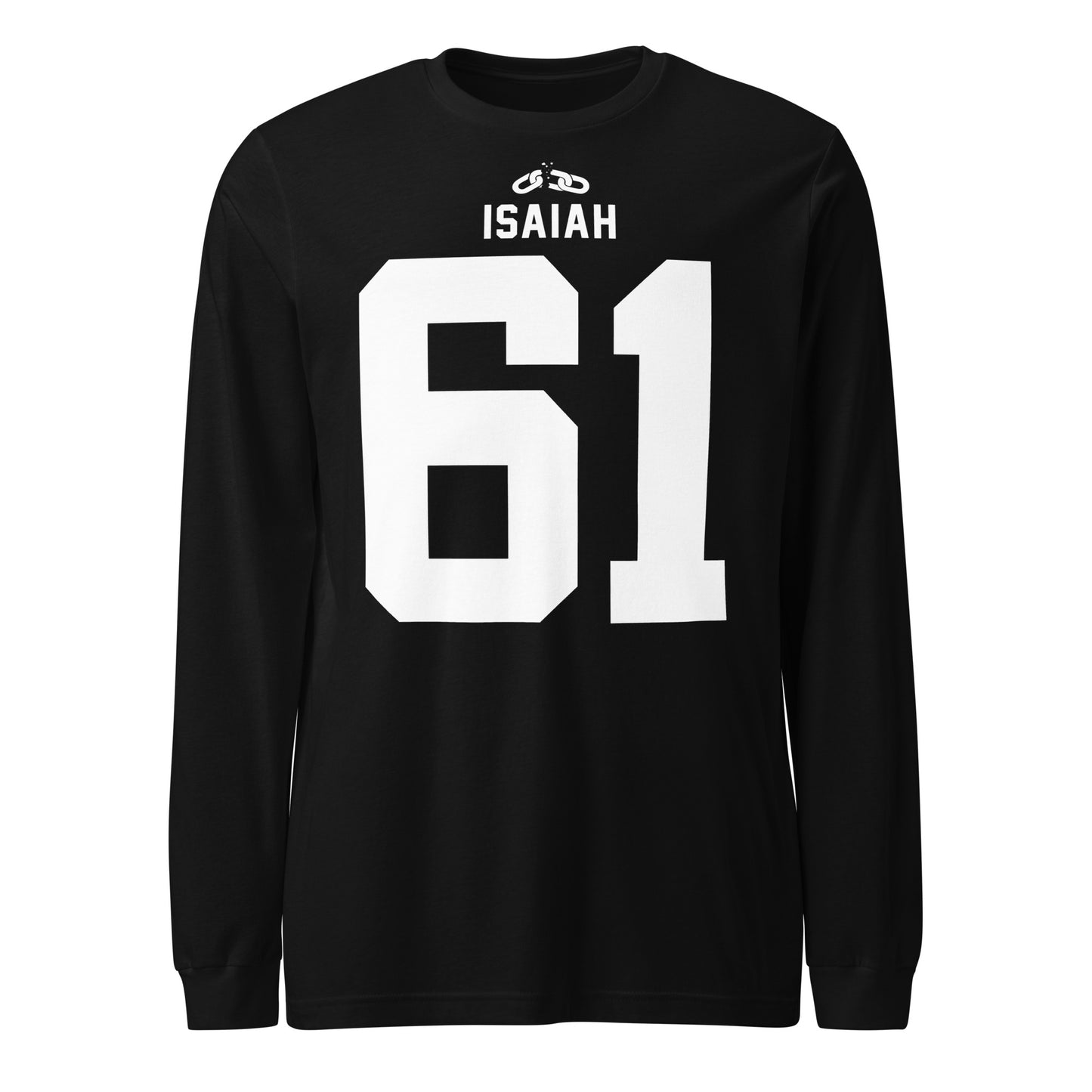 ISAIAH 61 – Am. Football Jersey Style – Long Sleeve Unisex T-Shirt