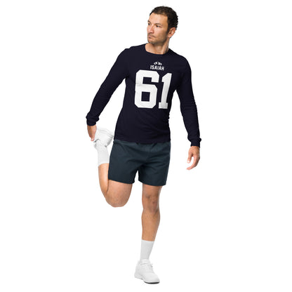 ISAIAH 61 – Am. Football Jersey Style – Long Sleeve Unisex T-Shirt