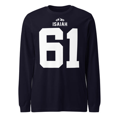 ISAIAH 61 – Am. Football Jersey Style – Long Sleeve Unisex T-Shirt
