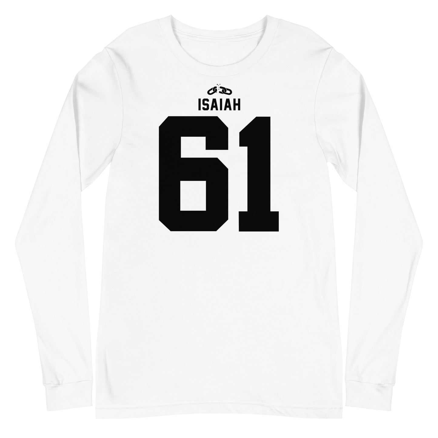 ISAIAH 61 – Am. Football Jersey Style – Long Sleeve Unisex T-Shirt