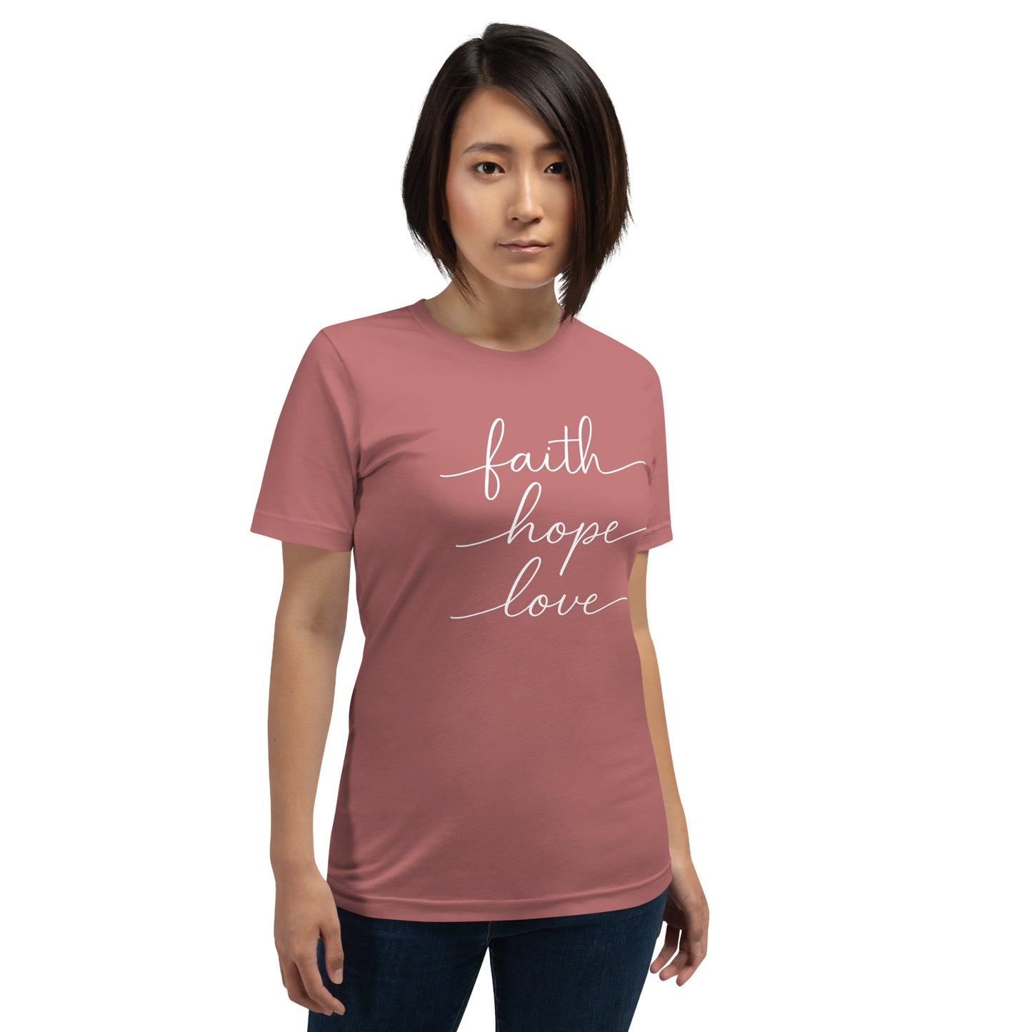 faith hope love | Damen-T-Shirt | 100 % Baumwolle - 1.Kor.13