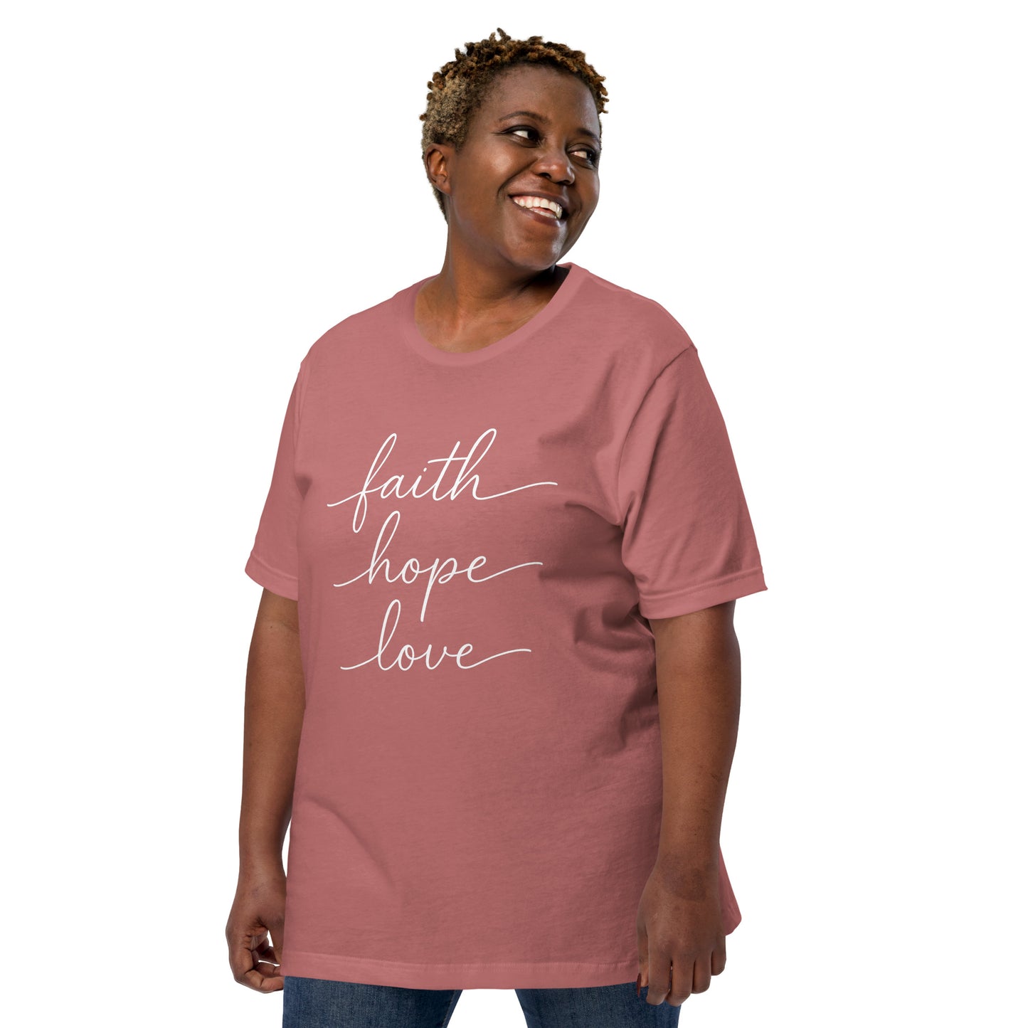 faith hope love | Damen-T-Shirt | 100 % Baumwolle - 1.Kor.13