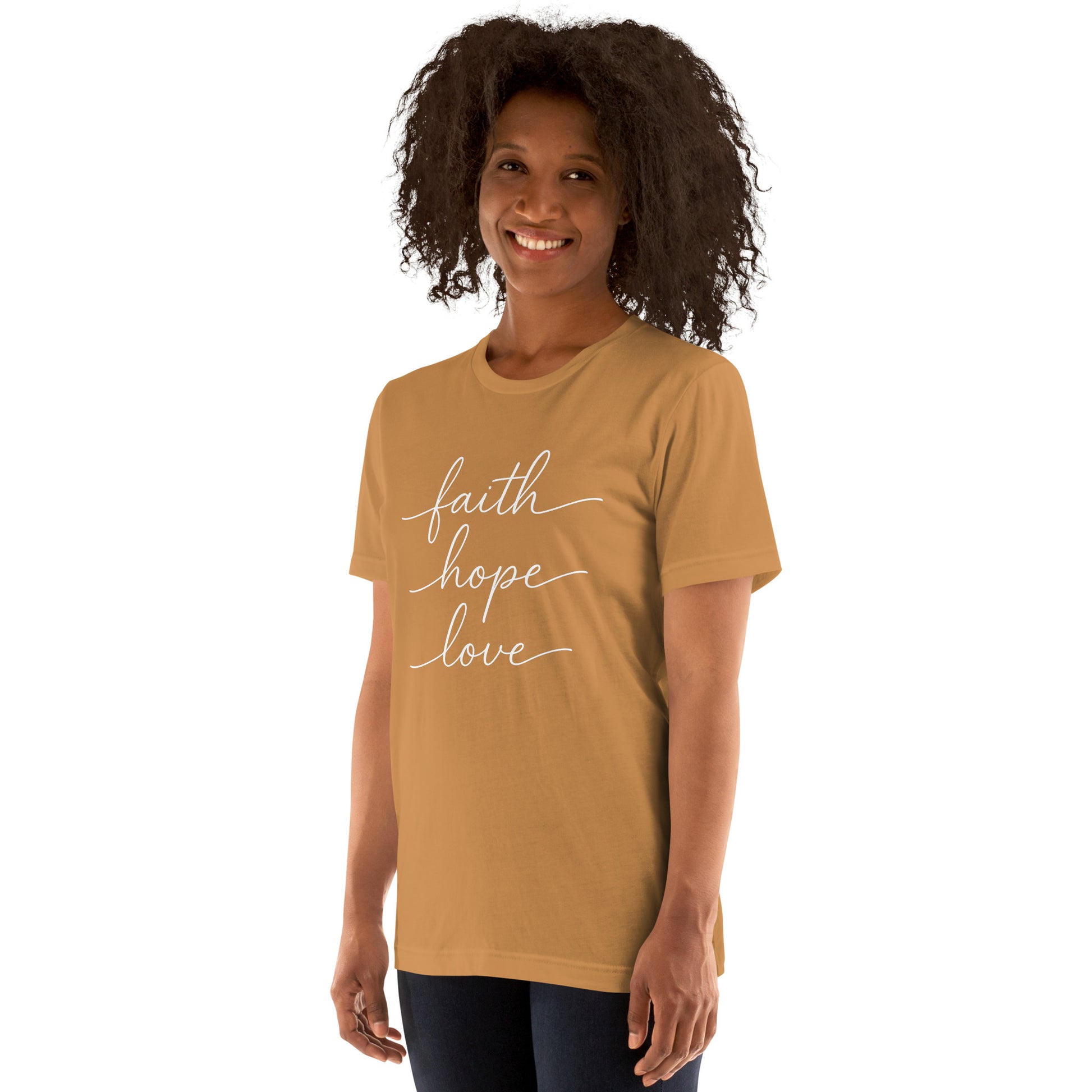 faith hope love | Damen-T-Shirt | 100 % Baumwolle - 1.Kor.13