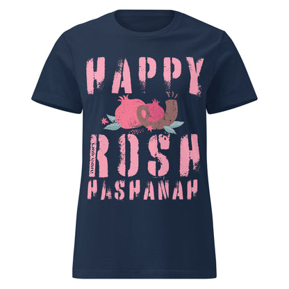 Happy Rosh HaShanah - Schofar & Granatäpfel - Damen-T-Shirt